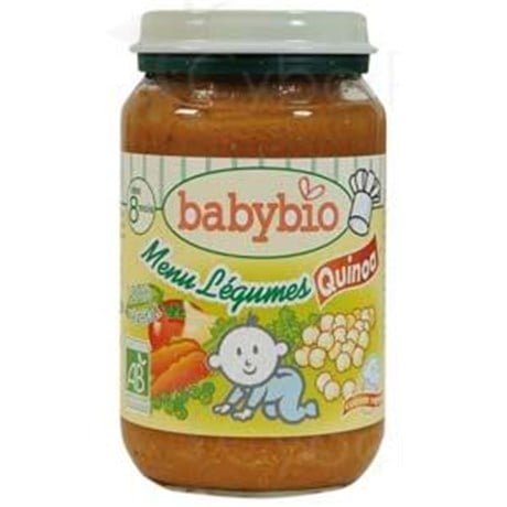 BABYBIO PETITS POTS LÉGUMES, Petit pot menu légumes - quinoa. - pot 200 g