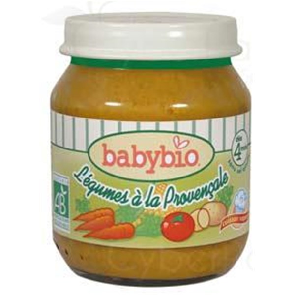 BABYBIO PETITS POTS LÉGUMES, Petit pot légumes à la provençale. pot 130 g