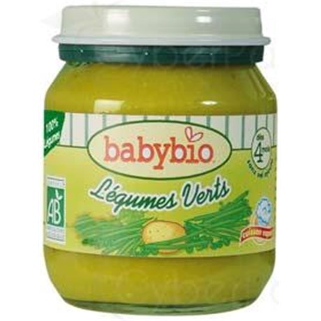 BABYBIO PETITS POTS LÉGUMES, Petit pot légumes verts. - pot 130 g