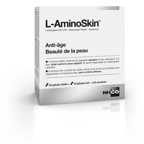 L-AminoSkin, beauté de la peau, 56 gélules Matin + 56 gélules Soir