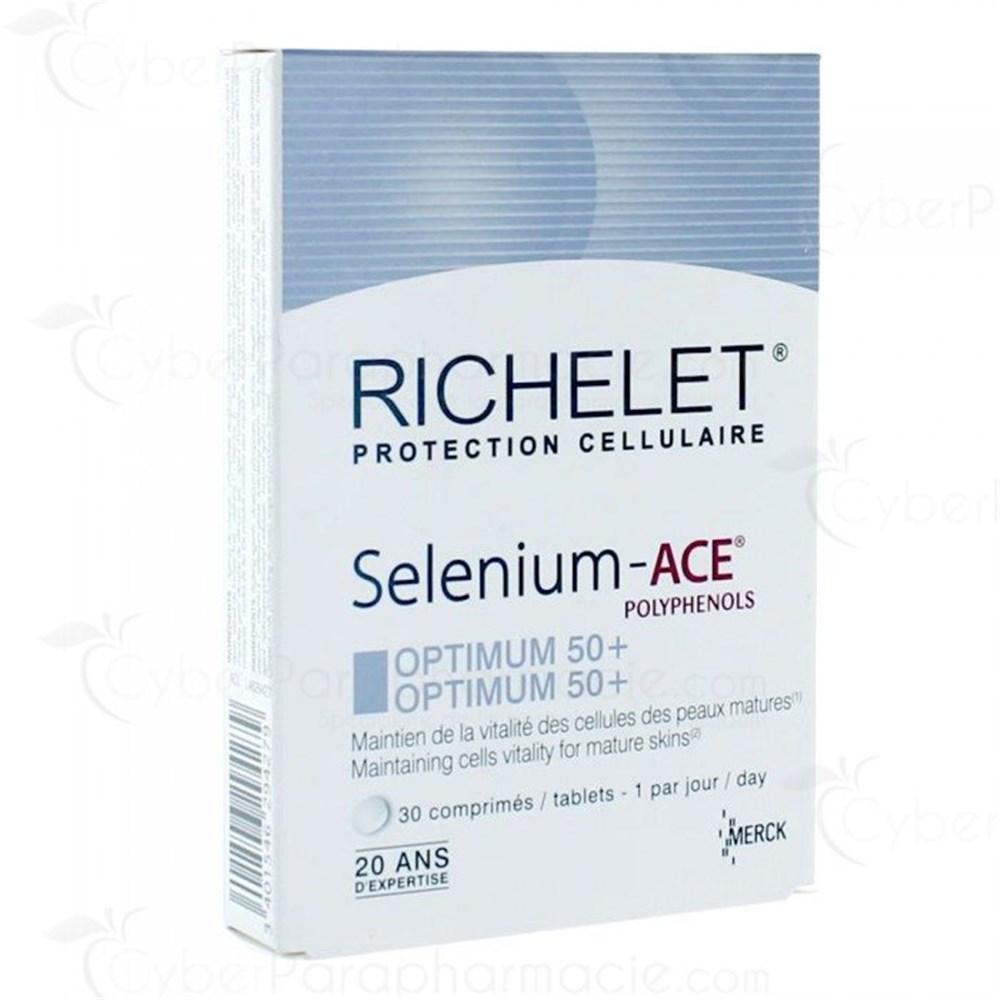 RICHELET SELENIUM ACE OPTIMUM 50+ 30 COMPRIMES