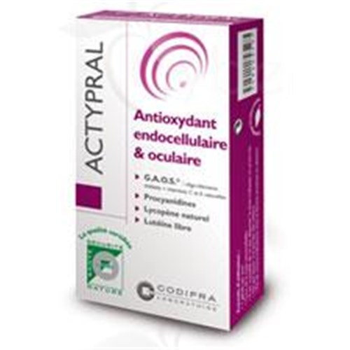ACTYPRAL Capsule dietary supplement and antioxidant endocellular eye. - Bt 60