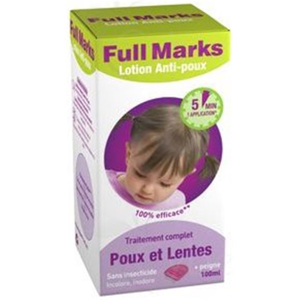 FULL MARKS Antilice Lotion + comb, 100ml bottle