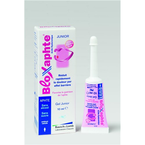 BLOXAPHTE GEL JUNIOR, Gel buccal à l'acide hyaluronique, goût bubble gum. - tube 10 ml