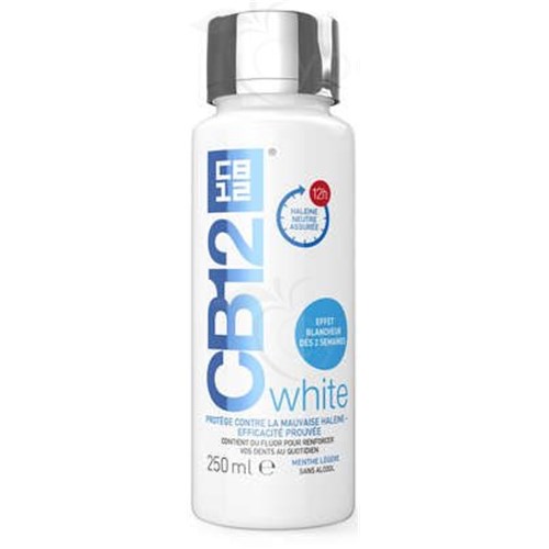 CB12 White, bain de bouche Haleine fraîche blanchissant, flacon 250ml