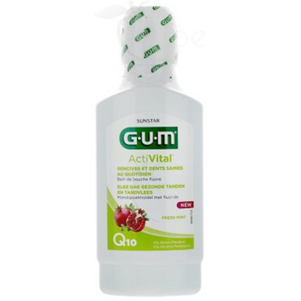 GUM ACTIVITAL BAIN DE BOUCHE SANS ALCOOL PREVENTION QUOTIDIENNE COMPLETE 300ML