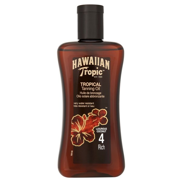 HAWAIIAN TROPIC TROPICAL TANNING OIL 4 RICH COCONUT 200 ml