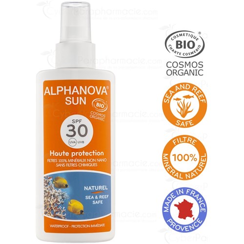 SUN, BIOLOGICAL SOLAR PROTECTION SPF30 CHILDREN AND ADULTS, Spray 125gr