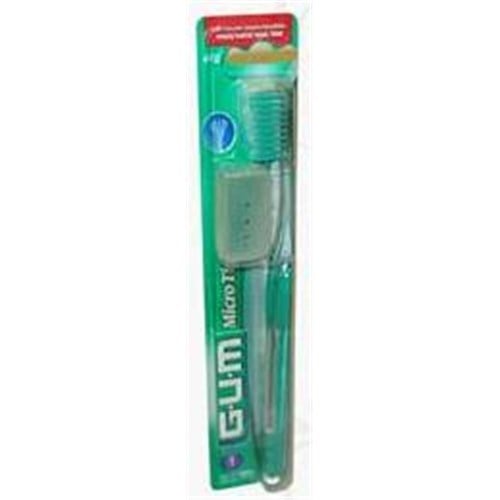GUM MICRO TIP FULL, Brosse à dents tête longue, pour adulte, 4 rangs. soft (ref. 470) - unité