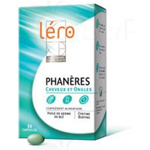 LÉRO PHANÈRES, Capsule, complément nutritionnel pour ongles et cheveux. - bt 90