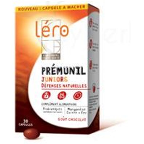 Lero PREMUNIL JUNIOR, Capsule chewing food supplement minerals and probiotics. - Bt 30