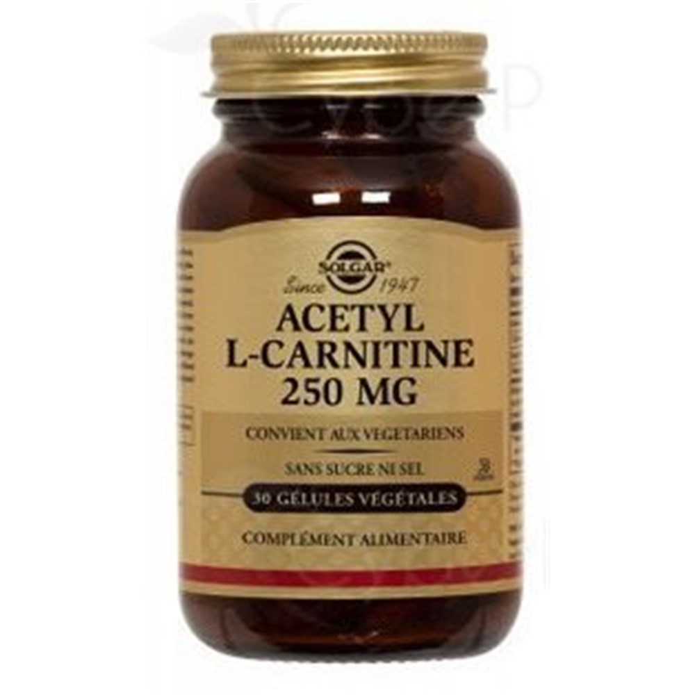 ACETYLLCARNITINE 250mg 30 Gélules végétales