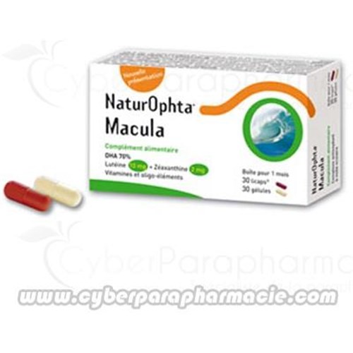 NATUROPHTA MACULA Complément alimentaire antioxydant oculaire 30 gel + 30 caps