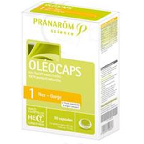 OLÉOCAPS 1 NEZ, GORGE - Capsule, complément alimentaire aux huiles essentielles. - bt 30
