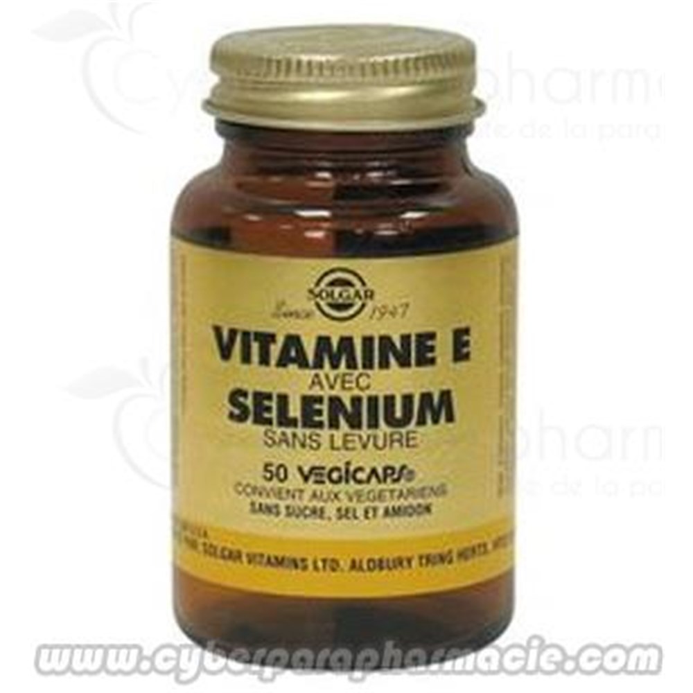 VITAMINE E avec SELENIUM 50 Gélules végétales