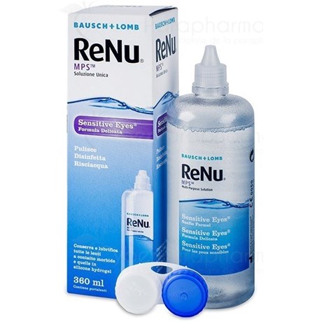 RENU MPS, Solution Multifonctions yeux sensibles pour lentilles souples, flacon 360 ml