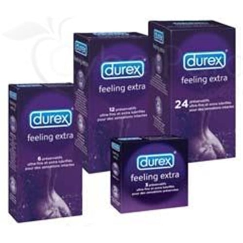 DUREX EXTRA FEELING, condom with reservoir fine, extralubrifié silicone x6