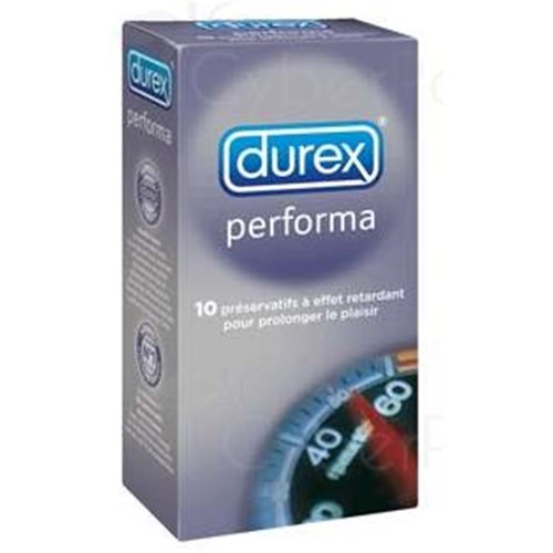 DUREX PERFORMA lubricated condom with reservoir delay effect for Premature Ejaculation x10
