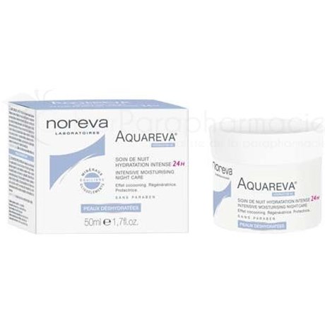 Aquareva CARE MOISTURIZING NIGHT, night care moisturizing 24 hours. - 50 ml jar