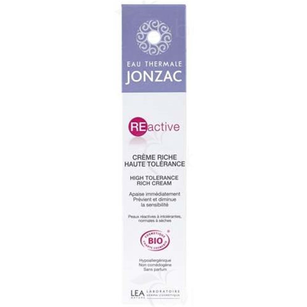 Thermal Water Reactive Jonzac Rich Cream High Tolerance Rich Cream 40 Ml Tube