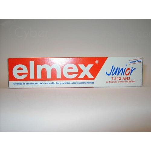 ELMEX DENTIFRICE JUNIOR, Dentifrice au fluor pour enfant, arôme menthe - tube 75 ml x 2