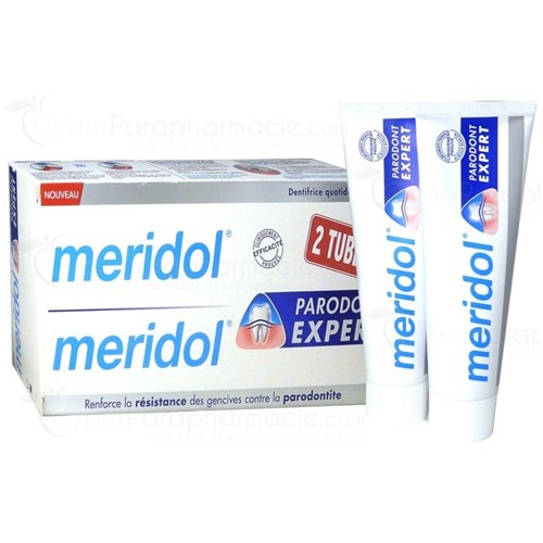 MERIDOL, Parodont Expert dentifrice fluoré quotidien, lot 2 x 75ml