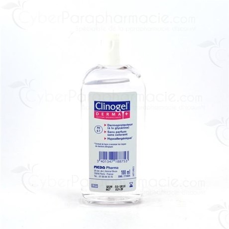CLINOGEL DERMA+, Lotion hydroalcoolique désinfectante pour les mains. - fl 100 ml