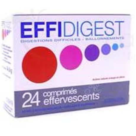 Effidigest effervescent tablet, effervescent tablet, nutritional supplement to aid in digestion. - Bt 24