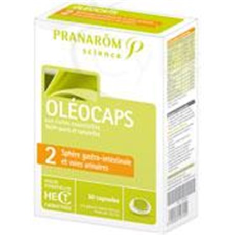 OLÉOCAPS SPHERE 2 GASTROINTESTINAL AND URINARY TRACT, capsule, food supplement with essential oils. - Bt 30