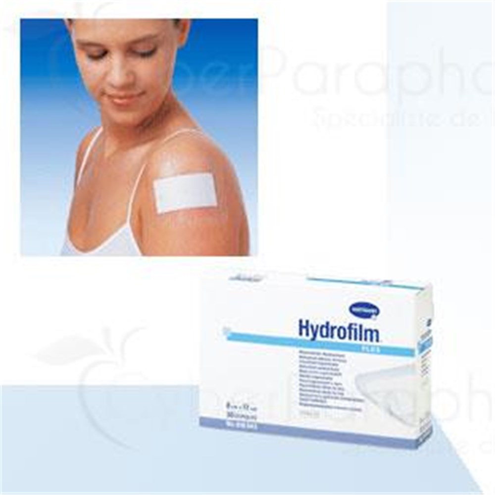 HYDROFILM PLUS Adhesive Bandage 4 sides, sterile, absorbent pad with 9