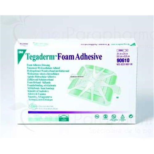 Tegaderm FOAM ADHESIVE, dressing hydrocellular to sticky edges, sterile, highly absorbent. round, 13.97 cm x 13.97 cm (ref. 90619) - bt 10