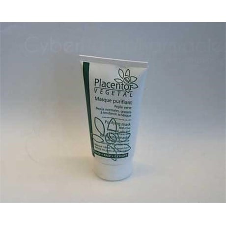 PLACENTOR VEGETABLE CREAM MASK, purifying cream mask with green clay, oily skin. - Tube 150 ml