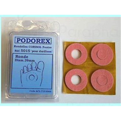 PODOREX WASHER PROTECTIVE, adhesive protective felt washer for calluses - bt 4