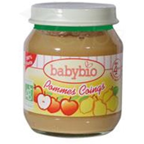 BABYBIO POTS SMALL FRUITS, Small jar of apple - quince. - 130 g pot