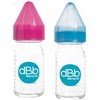 DBB REMOND REGUL&#39;AIR BOTTLE GLASS bottle full screws, silicone nipple for newborn, 110 ml. translucent blue (ref. 120146) - unit