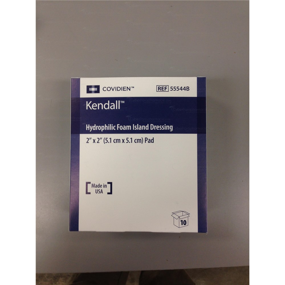 KENDALL FOAM ISLAND 10cmx10cm FOAM DRESSING box of 10