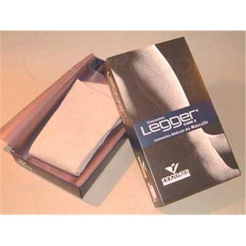 LEGGER CLASSIC, Chaussette médicale de contention classe 2, pour homme. écorce, long, taille 1 - paire