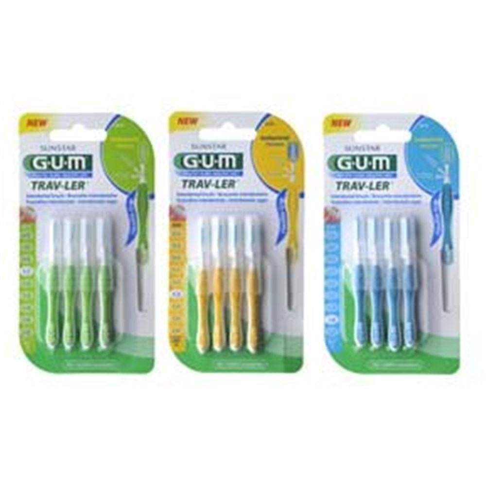 GUM TRAV LER Interdental travel brush, conical, 1.1 mm, green handle