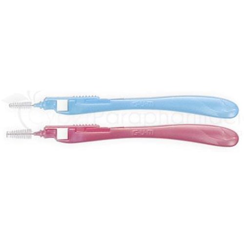 GUM proxabrush BI DIRECTION - Tapered Interdental Brush, adjustable up to 90 °. 0.9 mm, blue handle (ref. 2314) - blister 6