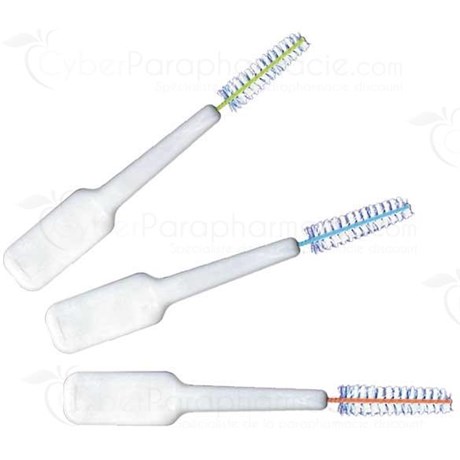 PAPILLI MICRO CLEANER - Brush interdental disposable, conical, short handle. red - bt 10
