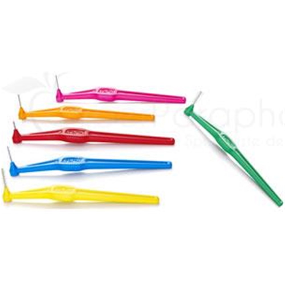 TEPE ANGLE, Brush interdental fine head bent. Green 6 blister