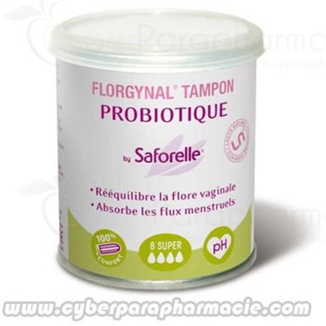 FLORGYNAL BY SAFORELLE 8 Tampons supers anti-irritative