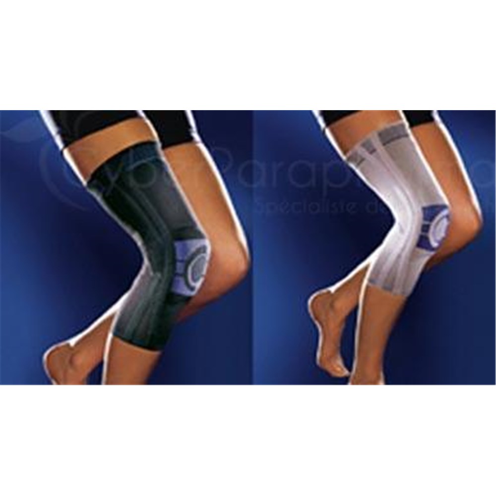 Genutrain P3, Knee brace unarticulated for permanent protection of the patella. titanium, left