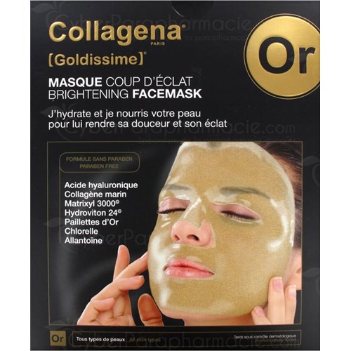 MASQUE HYDROGEL Goldissime Coup d'Eclat, (5 masques)