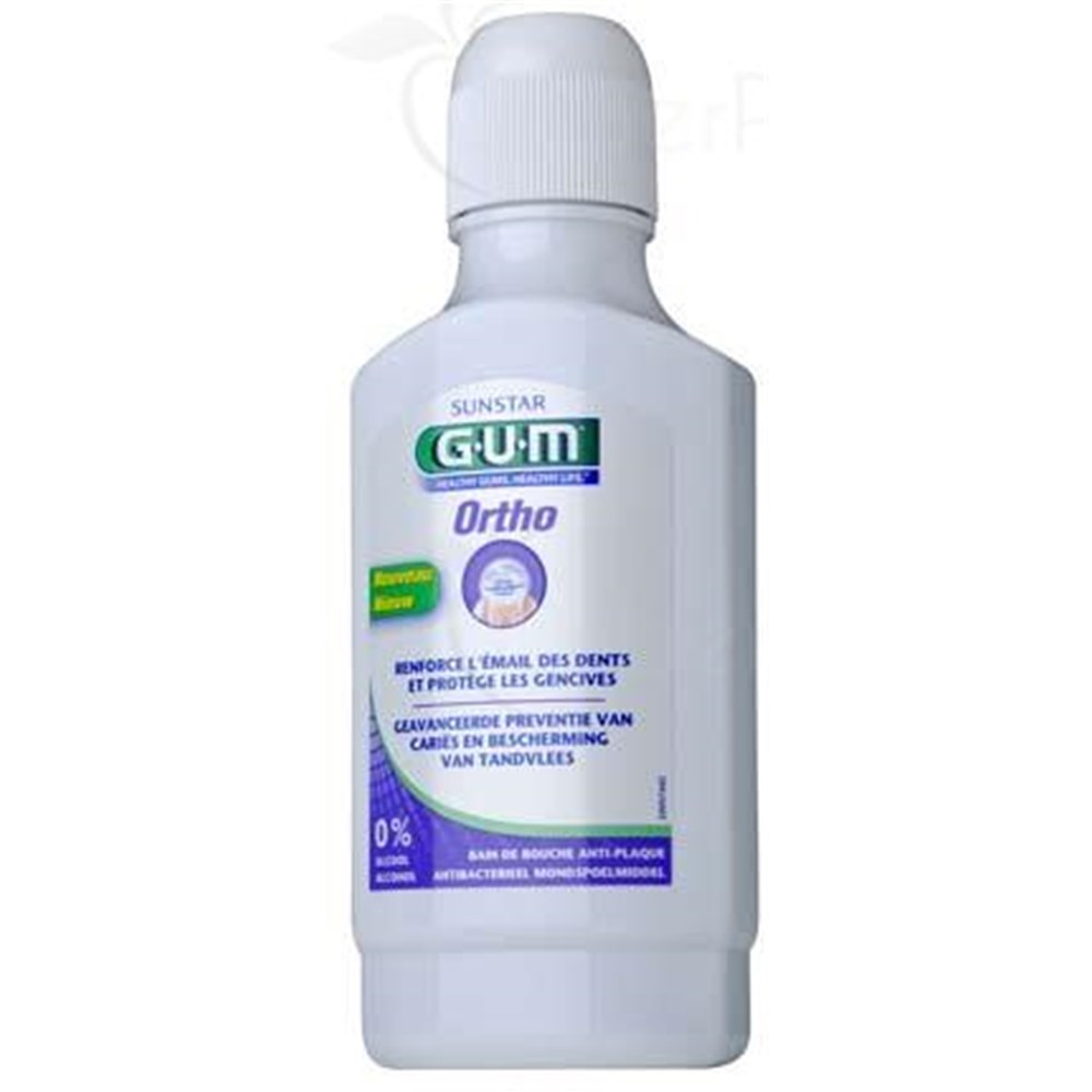 GUM ORTHO MOUTHRINSE, bath fluorinated mouth without alcohol. 300 ml fl