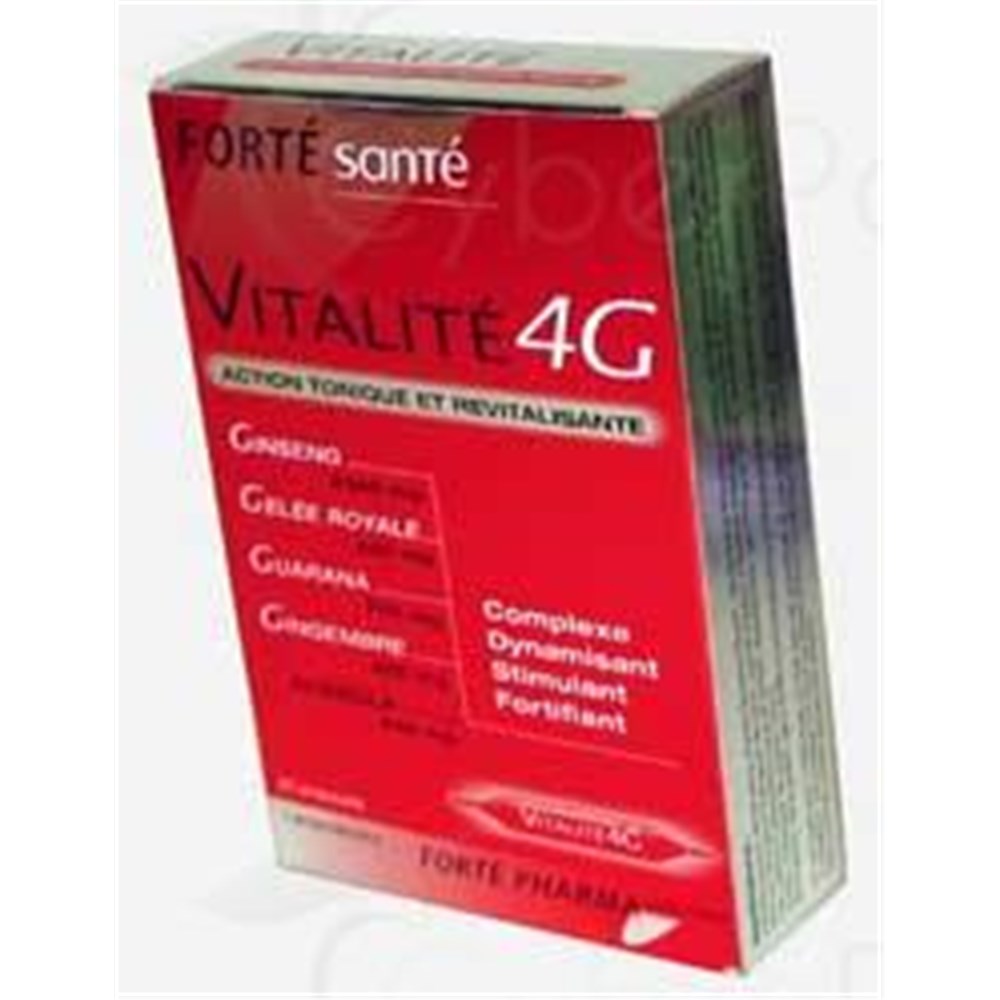 VITALITÉ 4G, Ampoule buvable, complément alimentaire tonique. bt 20