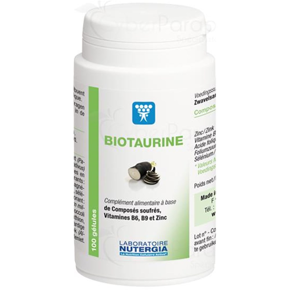 BIOTAURINE Capsule sulfurrich dietary supplement. Bt 100