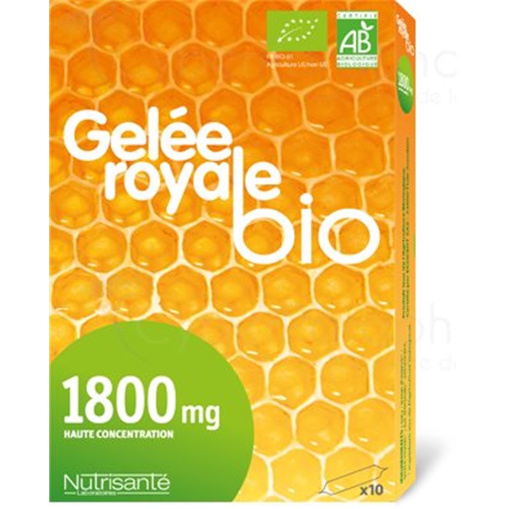 Royal jelly BIO 1800mg, box of 10 ampoules
