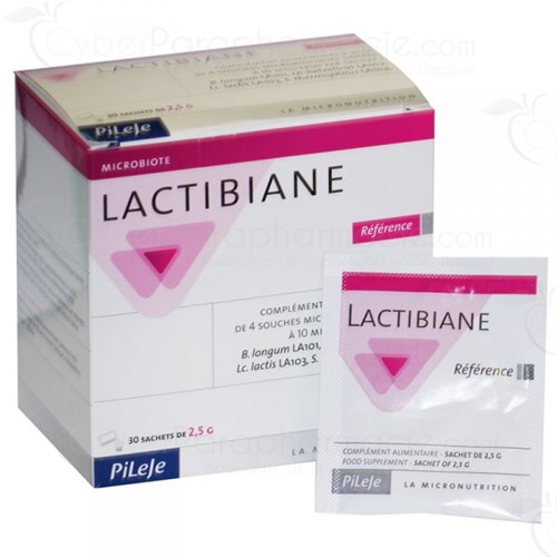 LACTIBIANE REFERENCE SACHET 2.5G, food complement alimentary with ferment lactic, box of 10