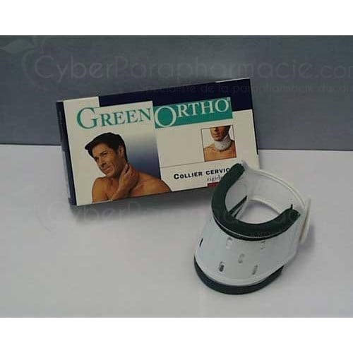 CERVICAL COLLAR GREEN ORTHO C3, C3 rigid cervical collar. Size 1 - unit